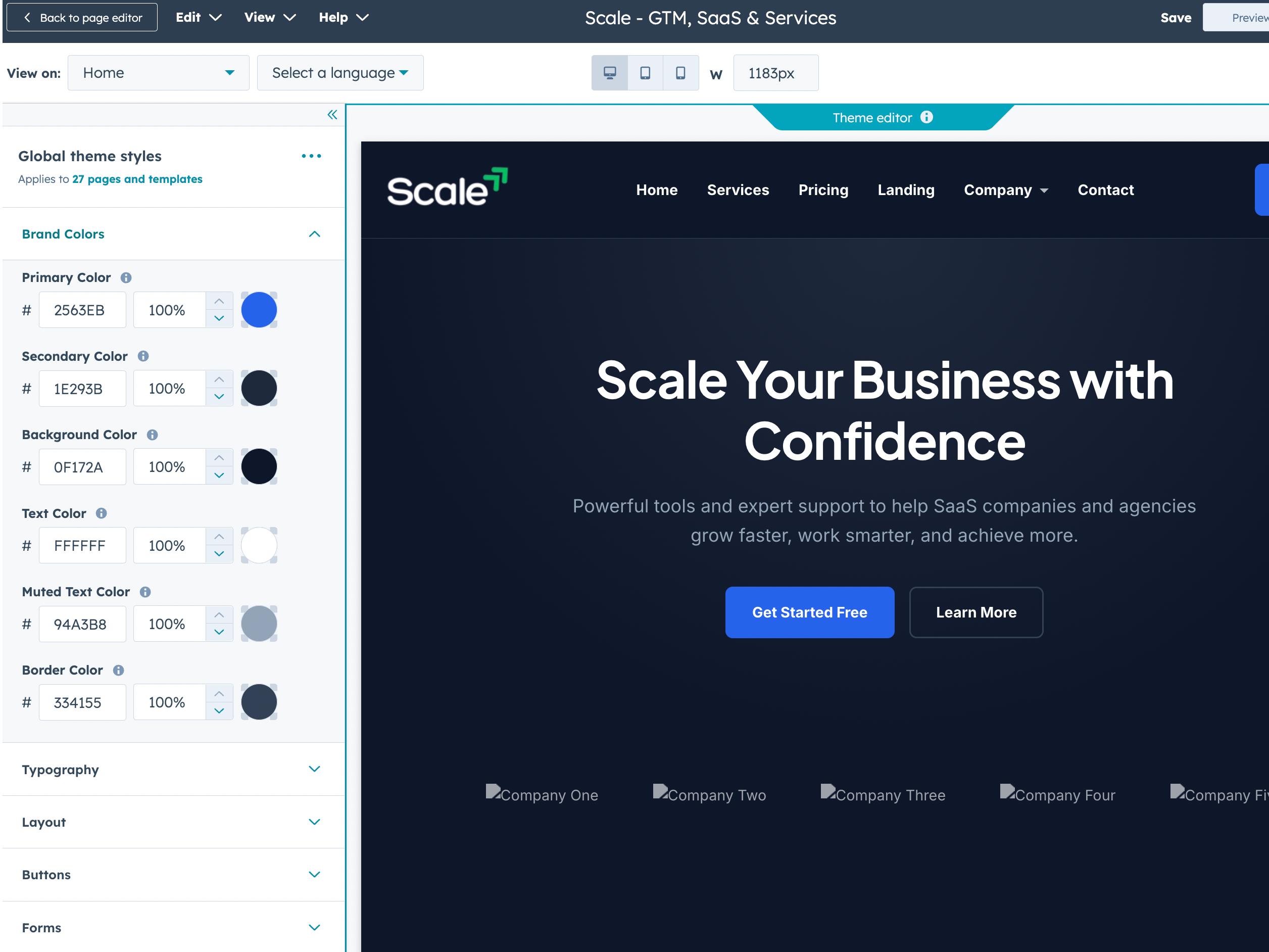 Full Theme Editor Control